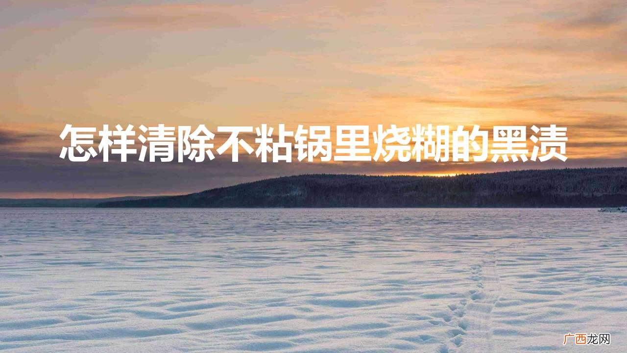 怎样清除不粘锅里烧糊的黑渍