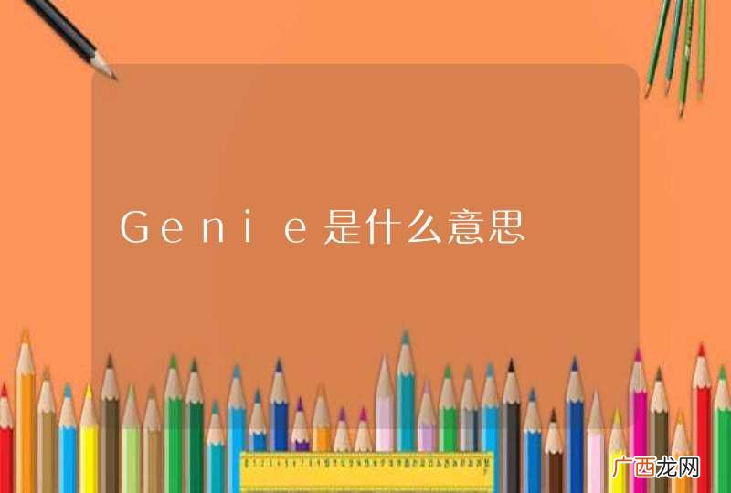 Genie是什么意思