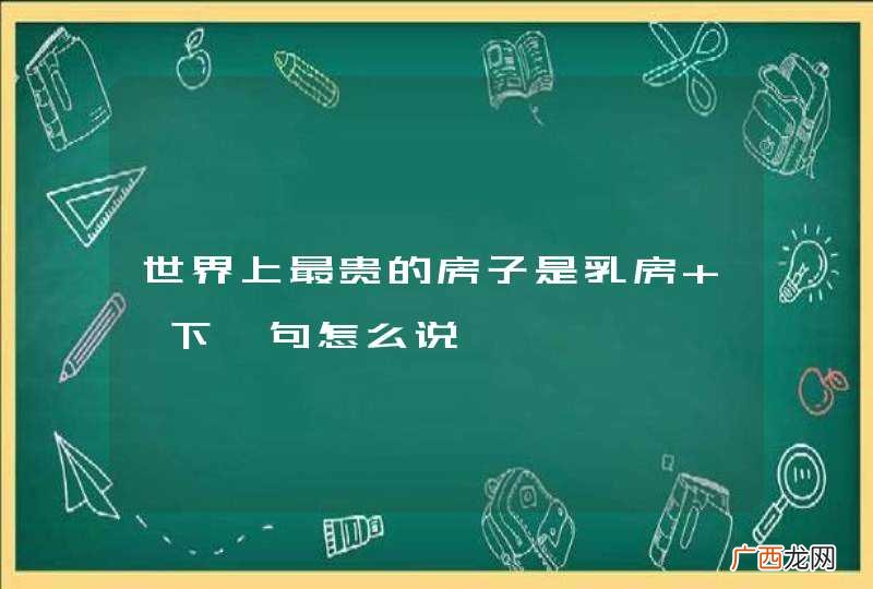 世界上最贵的房子是乳房 ,下一句怎么说