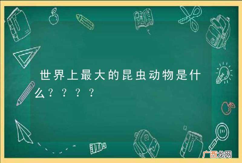 世界上最大的昆虫动物是什么？？？？