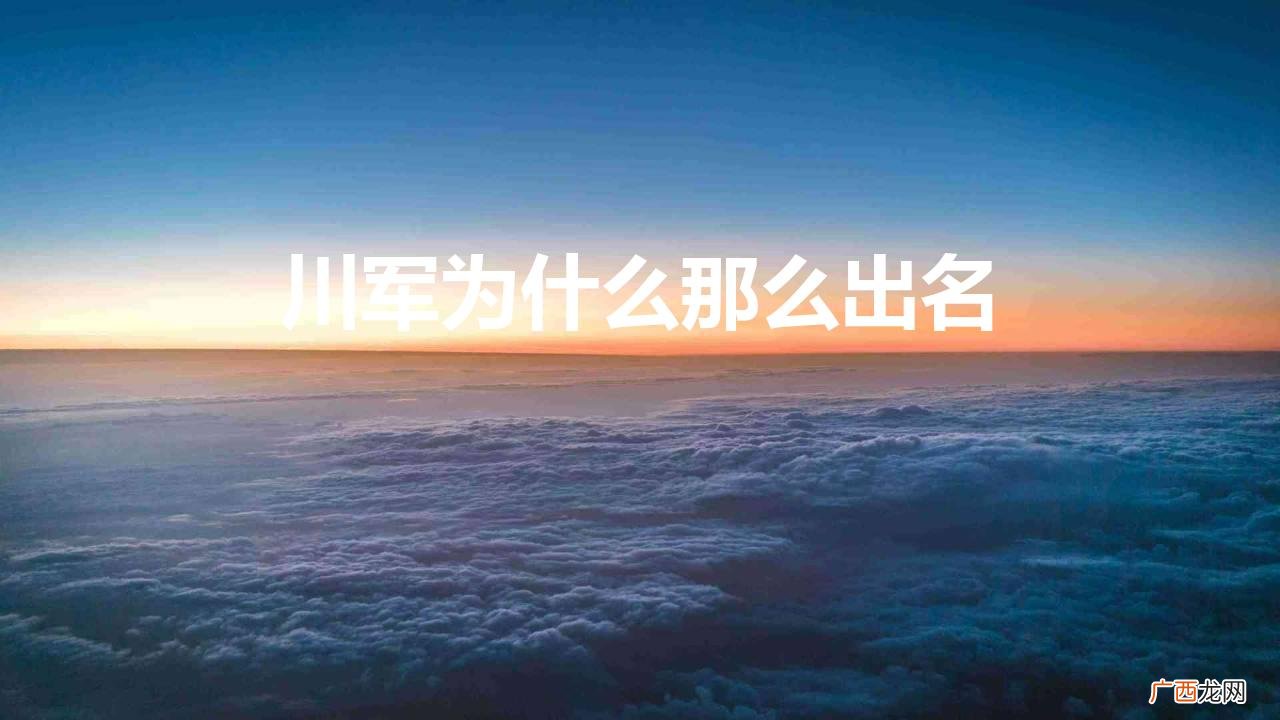 为什么大家都说川军很厉害呢 川军为什么那么出名