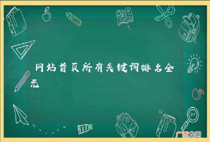 网站首页所有关键词排名全无
