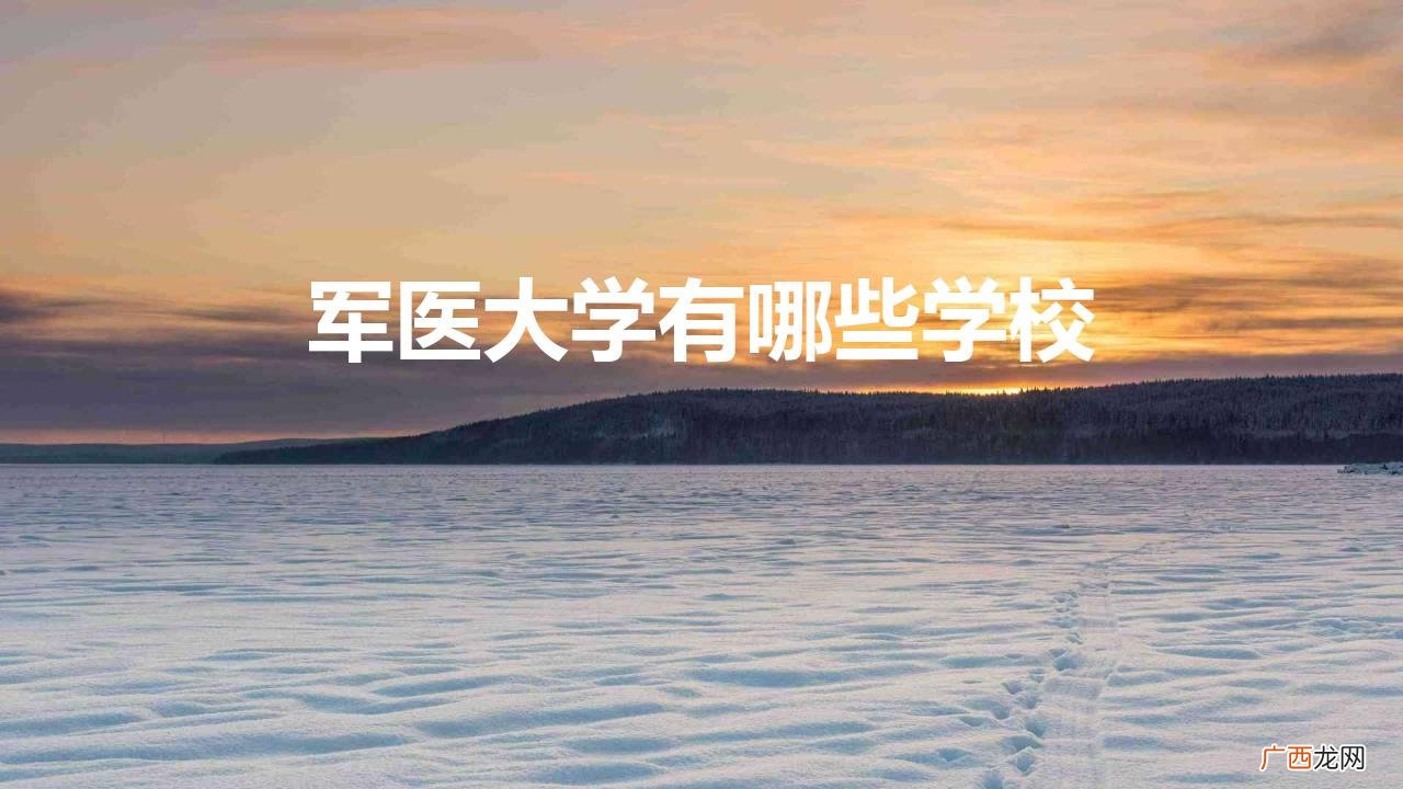 第二军医大学 军医大学有哪些学校