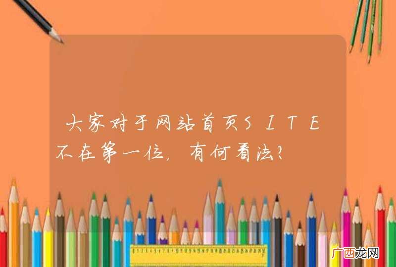 大家对于网站首页SITE不在第一位,有何看法?