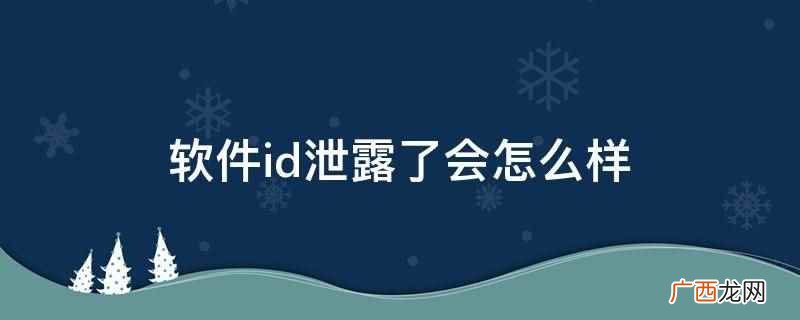 软件id泄露了会造成个人财产损失和个人隐私泄露 软件id泄露了会怎么样
