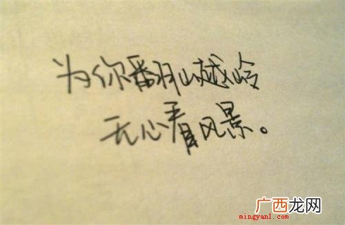 我为你翻山越岭却无心看风景是什么意思？