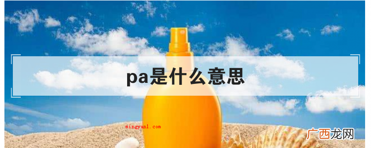 pa是什么意思