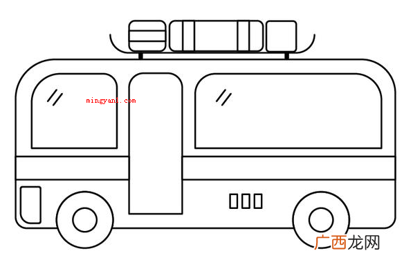 公共汽车简笔画