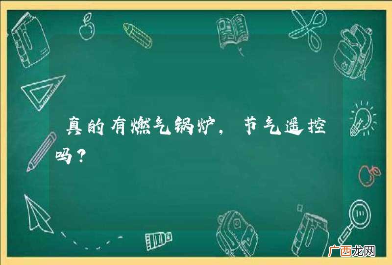 真的有燃气锅炉，节气遥控吗？