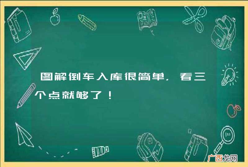 图解倒车入库很简单，看三个点就够了！