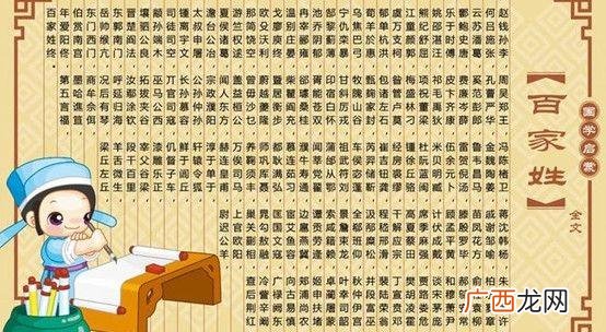百家姓氏全部包含多少 百家姓一共有多少个姓