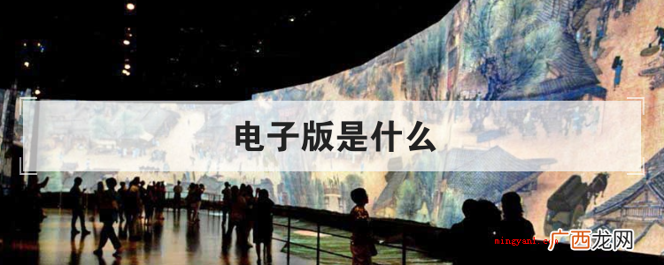 电子版是什么