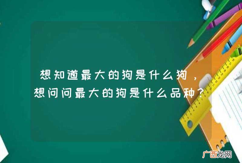 想知道最大的狗是什么狗,想问问最大的狗是什么品种?