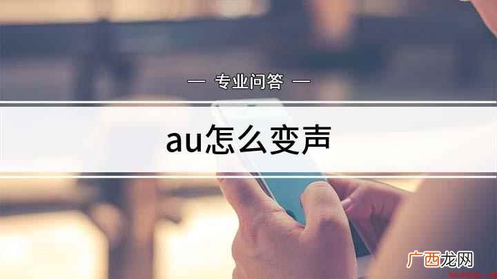 制作视频必定要处理音频 au怎么变声