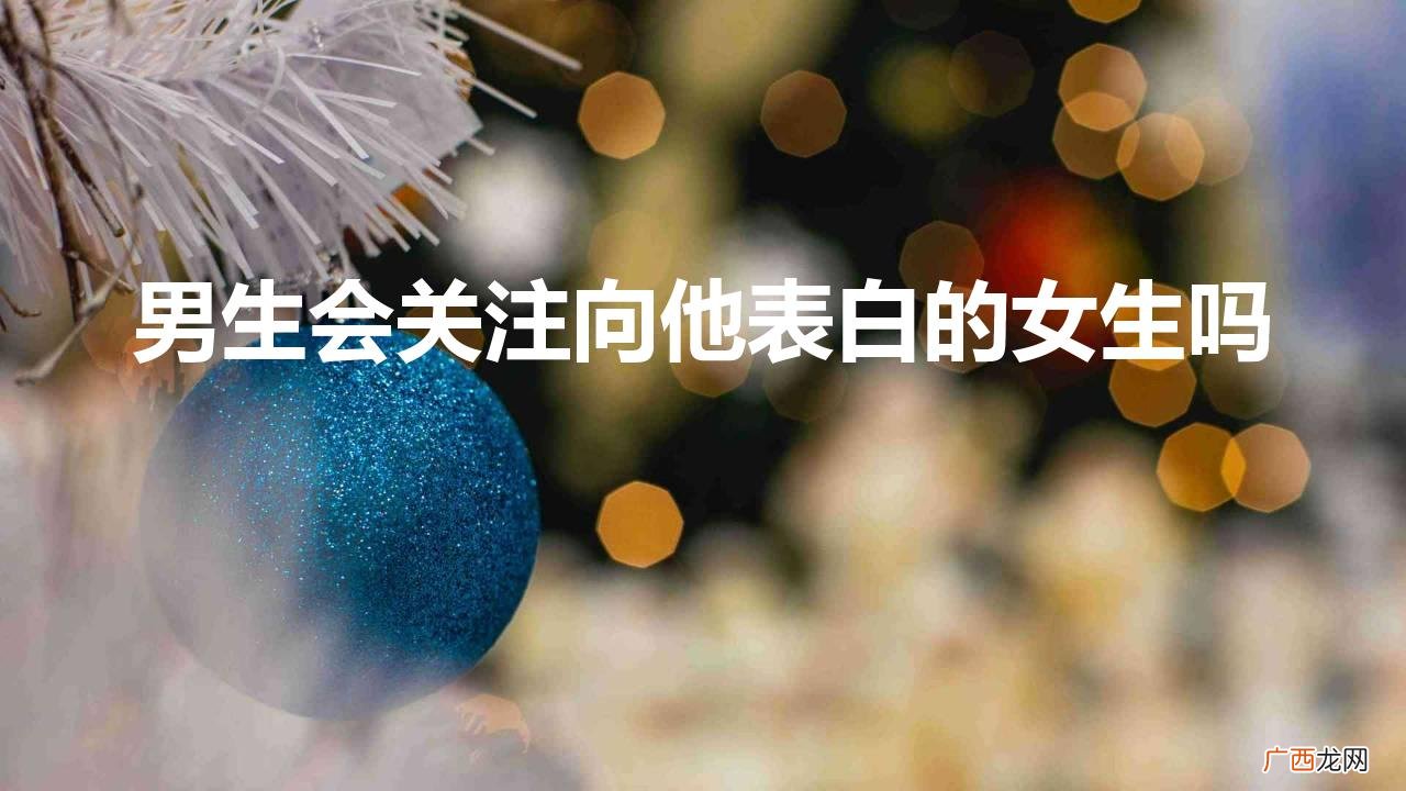 男生会关注向他表白的女生吗