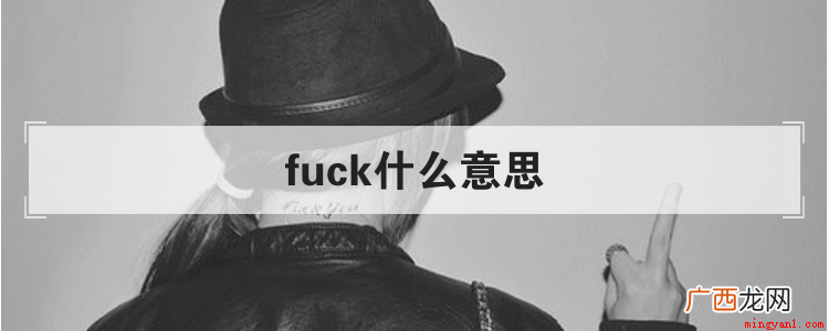 fuck作动词时意为与 fuck什么意思