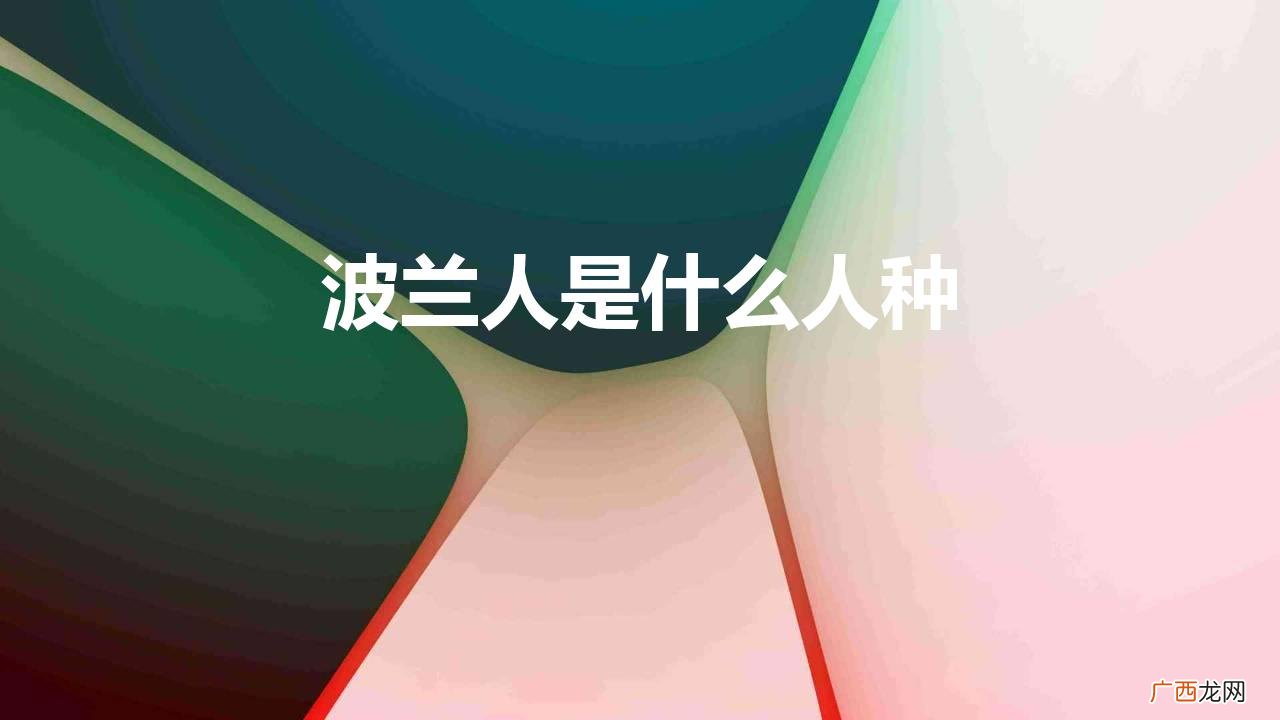 波兰人是什么人种