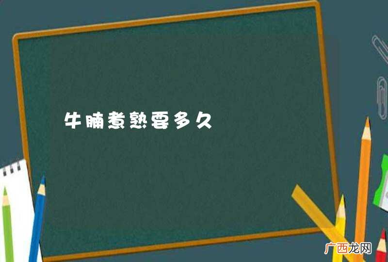 牛腩煮熟要多久