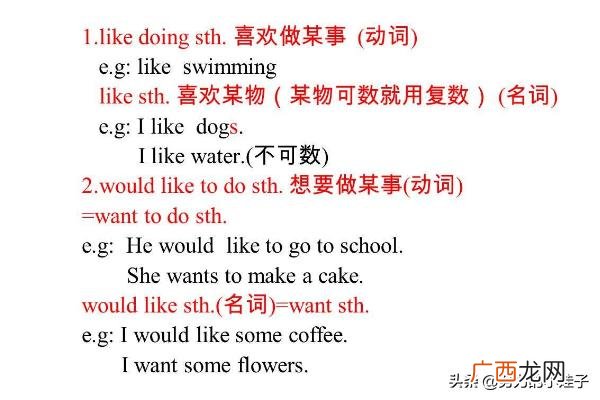 like是什么意思,like的用法是什么?like后面跟动词是什么形式？