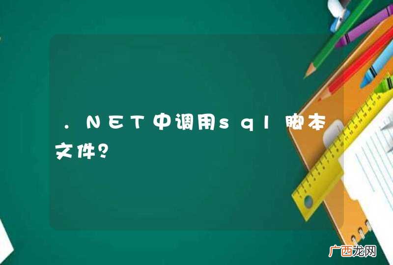 .NET中调用sql脚本文件？