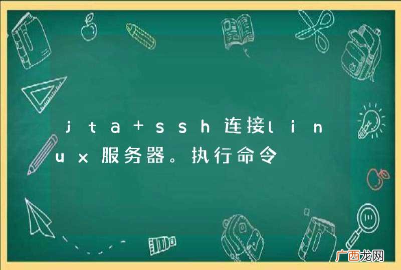 jta ssh连接linux服务器。执行命令