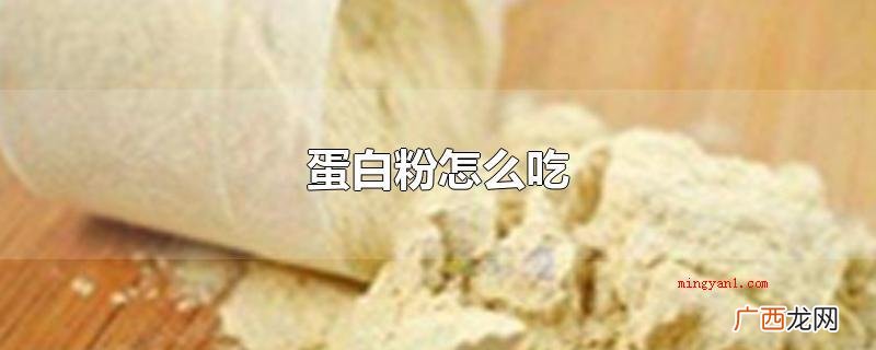 蛋白粉怎么吃