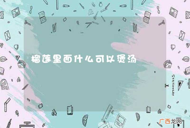 榴莲里面什么可以煲汤
