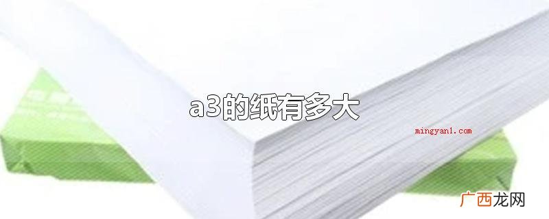 a3的纸有多大