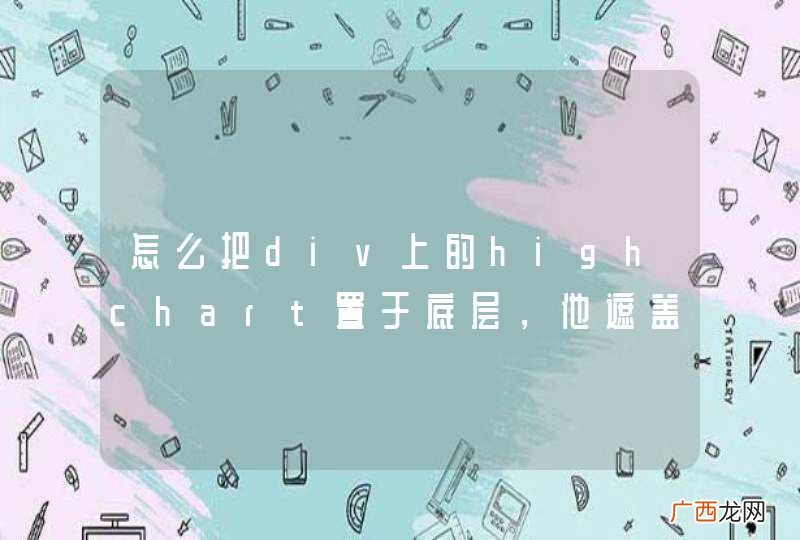 怎么把div上的highchart置于底层，他遮盖了munu层。