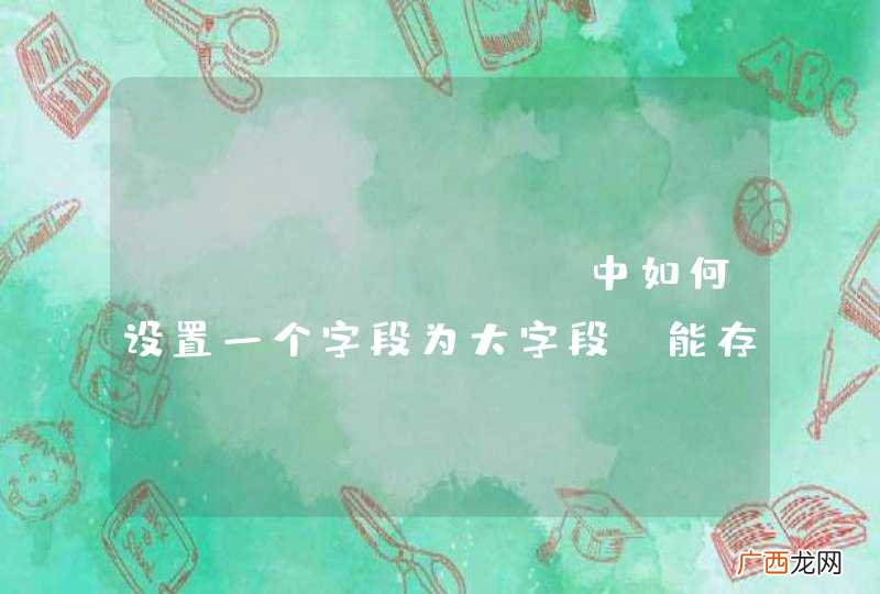 Myeclipse中如何设置一个字段为大字段？能存很长的文本信息呢?