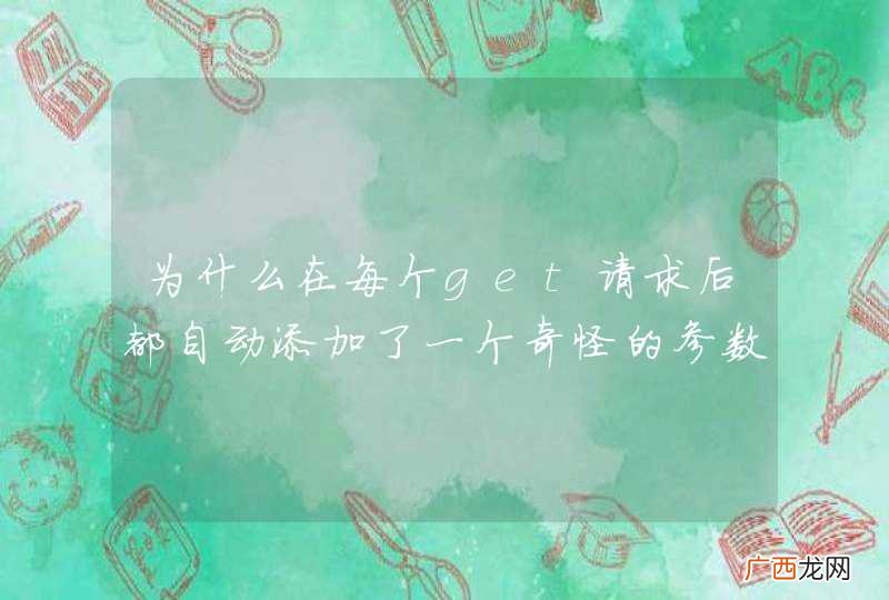 为什么在每个get请求后都自动添加了一个奇怪的参数?