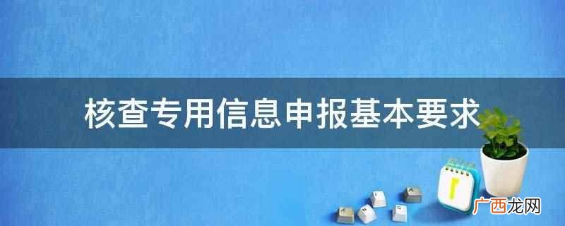 货物贸易收付款核查专用信息申报 核查专用信息申报基本要求