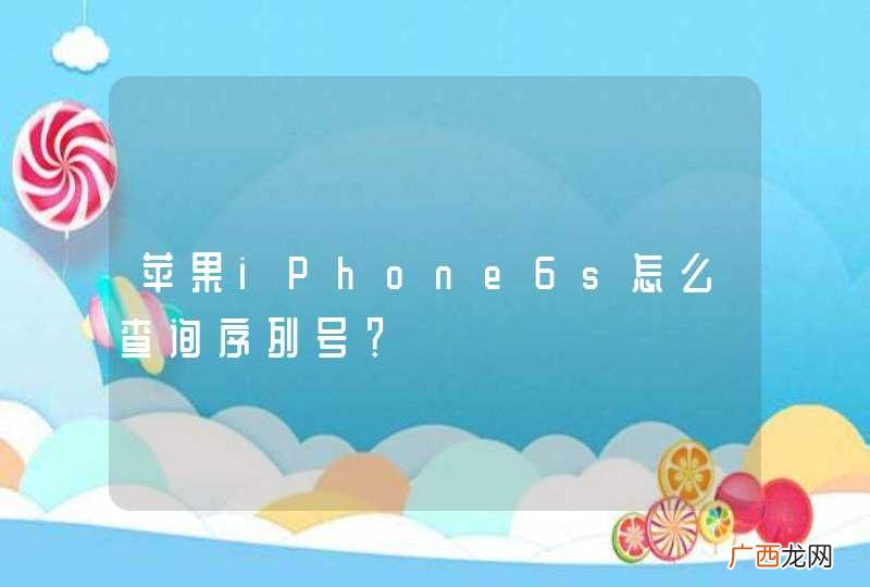 苹果iPhone6s怎么查询序列号？