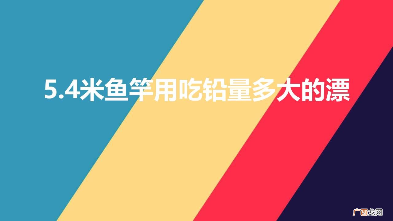 冬天5.4米鱼竿用吃铅量多大的漂 5.4米鱼竿用吃铅量多大的漂