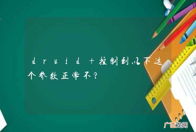 druid 控制到以下这个参数正常不？