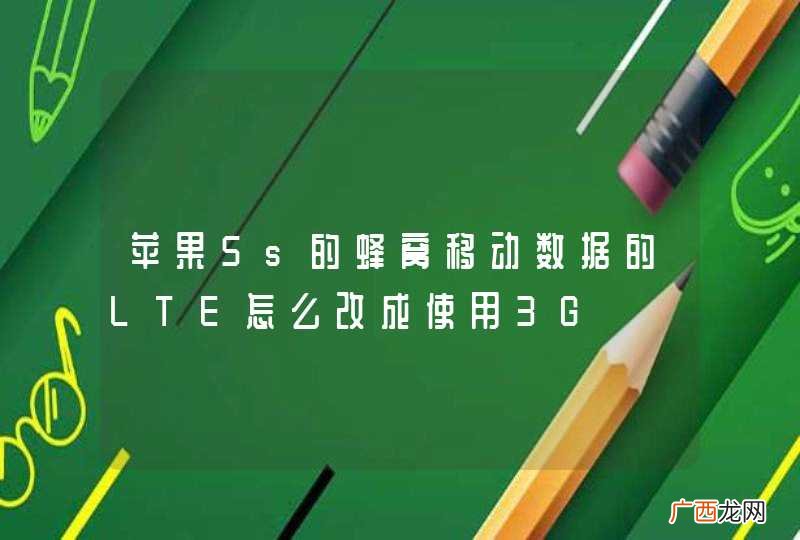 苹果5s的蜂窝移动数据的LTE怎么改成使用3G