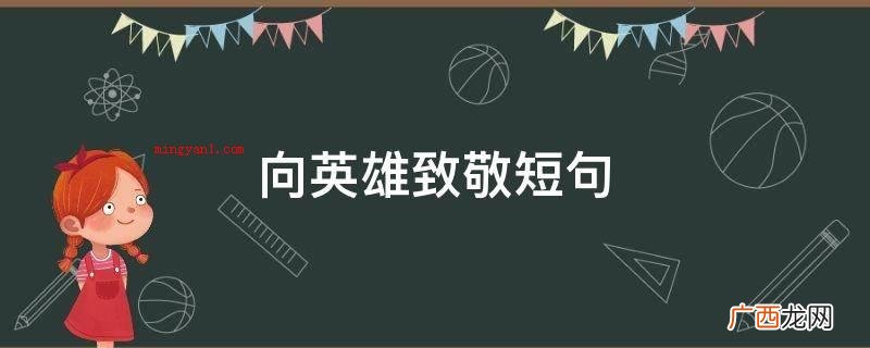 向英雄致敬短句