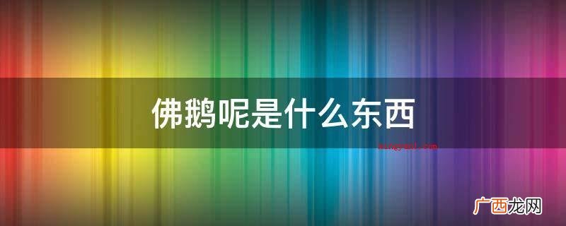 佛鹅呢是什么东西