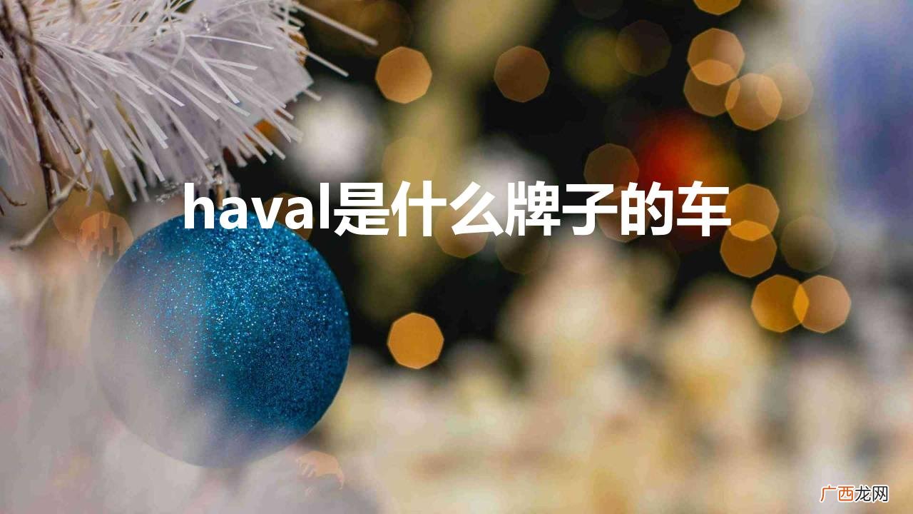 haval是什么车 haval是什么牌子的车