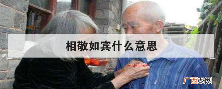 相敬如宾的真正含义是什么? 相敬如宾什么意思