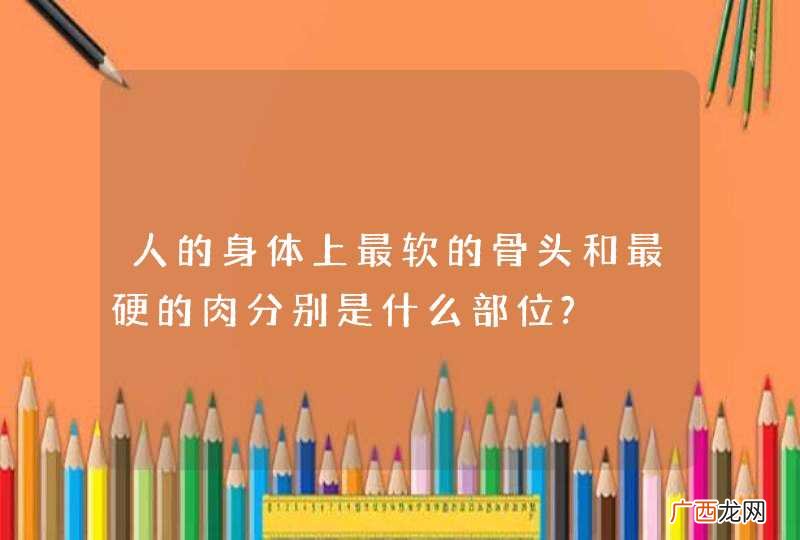 人的身体上最软的骨头和最硬的肉分别是什么部位?