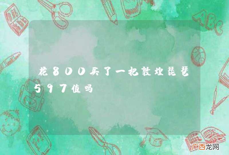 花800买了一把敦煌琵琶597值吗？