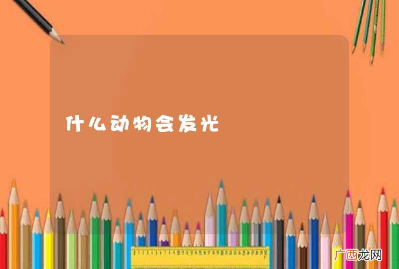 什么动物会发光