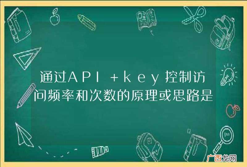 通过API key控制访问频率和次数的原理或思路是什么?