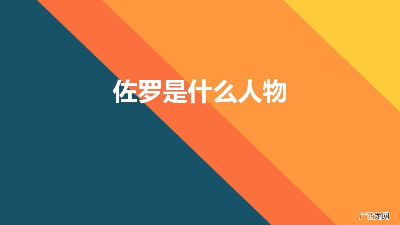 佐罗介绍 佐罗是什么人物