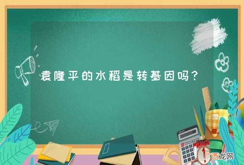 袁隆平的水稻是转基因吗？