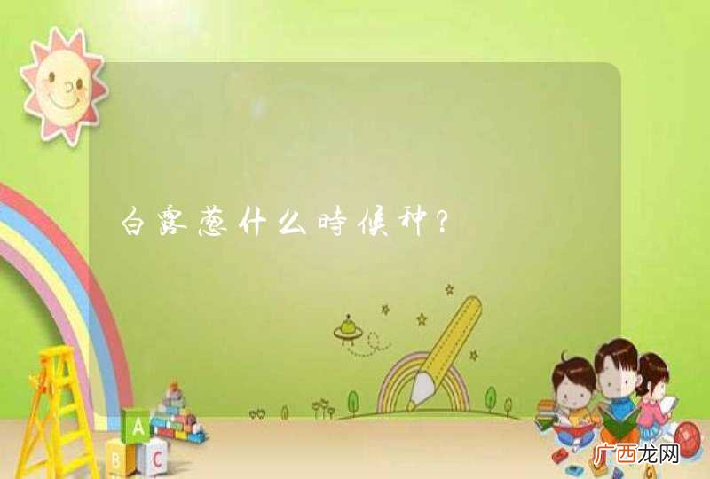 白露葱什么时候种?