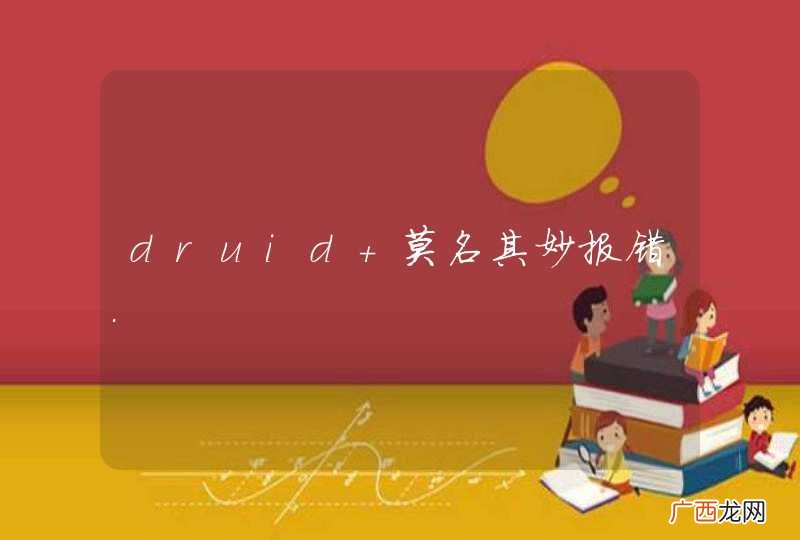 druid 莫名其妙报错.