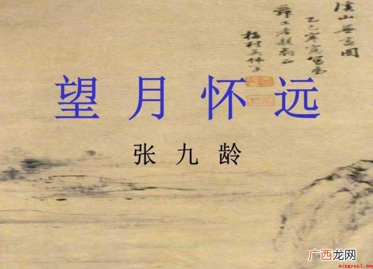 《望月怀远》原文是什么
