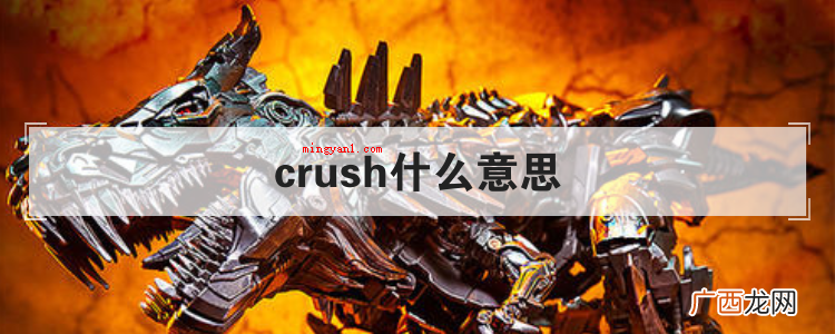 简略回应crush作形容 crush什么意思